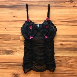 VICTORIA'S SECRET Y2K MESH LACE TANK TOP